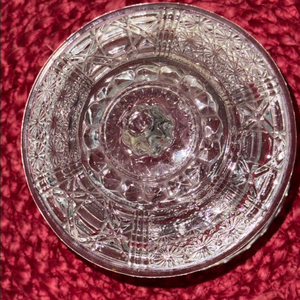Vintage ,Clear Cut Glass Sugar Bowl/Candy Bowl